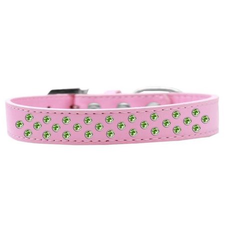 UNCONDITIONAL LOVE Sprinkles Lime Green Crystals Dog CollarLight Pink Size 18 UN811479